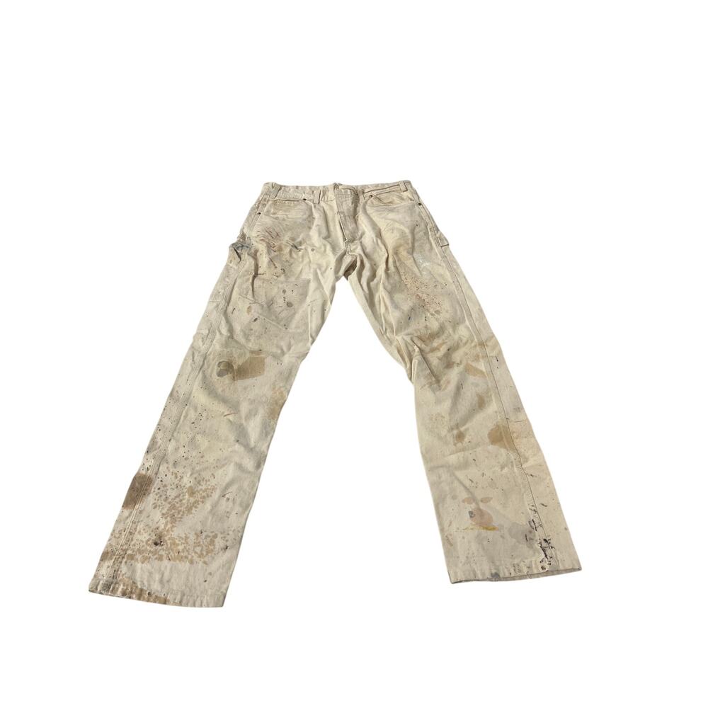 VTG 80s Key Utility Workwear Carpenter Cotton Canvas Painter Pants 44”x16.5”